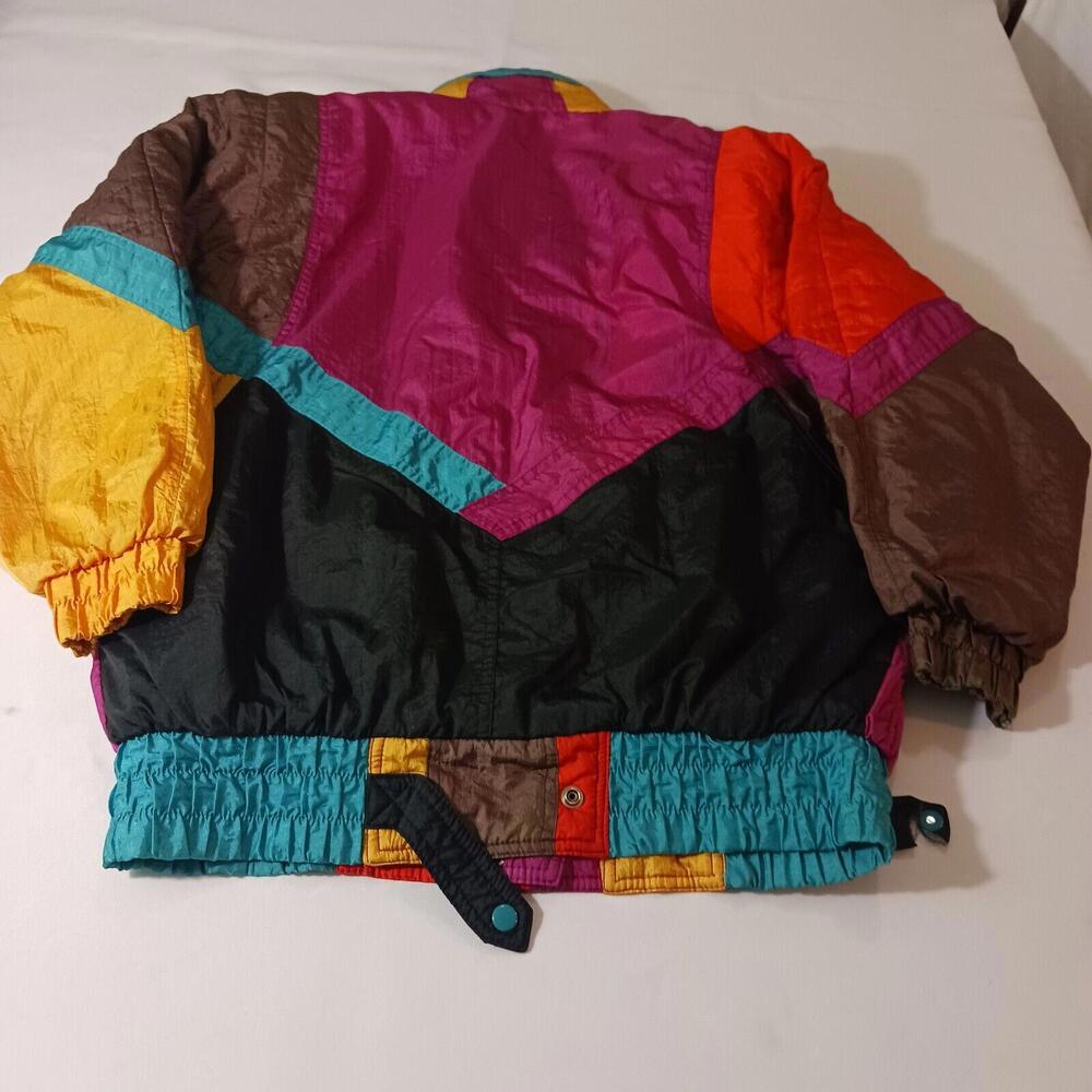 Vintage P.A. Originals Women’s Multicolor Pockets Jacket Coat Size S Retro 90s - Picture 11 of 14
